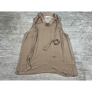 Madison Grey‎ Top Womens Medium Brown Sleeveless V-Neck Polyester